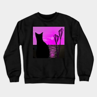 Black cat Crewneck Sweatshirt